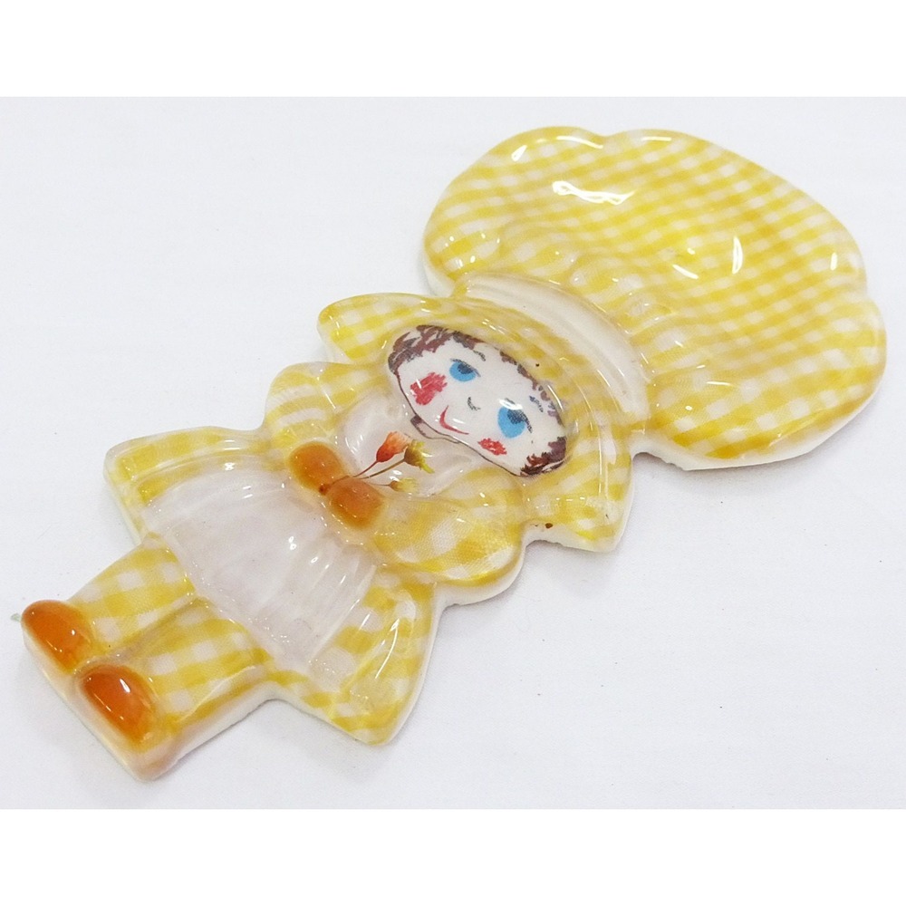 Spoon caddy girl design hand made risen USA kitchen ware home‎ decor 1969